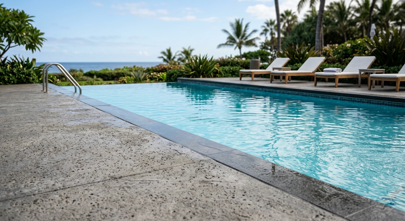 Pool deck finishes