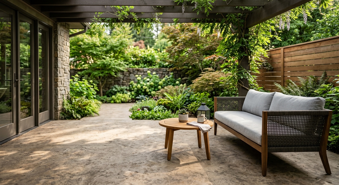 Cool concrete patio