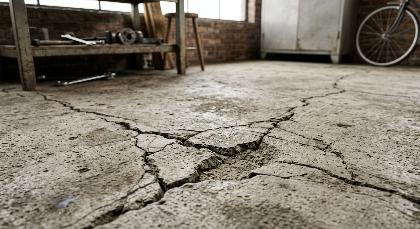 Cracked garage floor